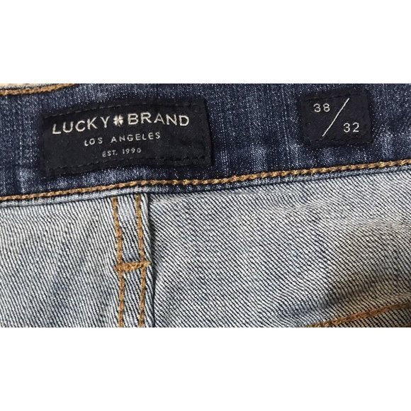 Lucky Brand 410 Athletic Slim Fit 38x30 Blue Jeans Super Soft Stretch Denim Nice - Picture 3 of 5
